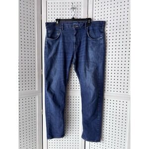 Patagonia Men's 38x32 Blue Denim Iron Clad Straight Stretch Jeans Organic Cotton